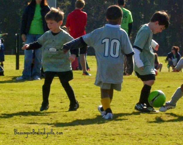 kids playing soccer